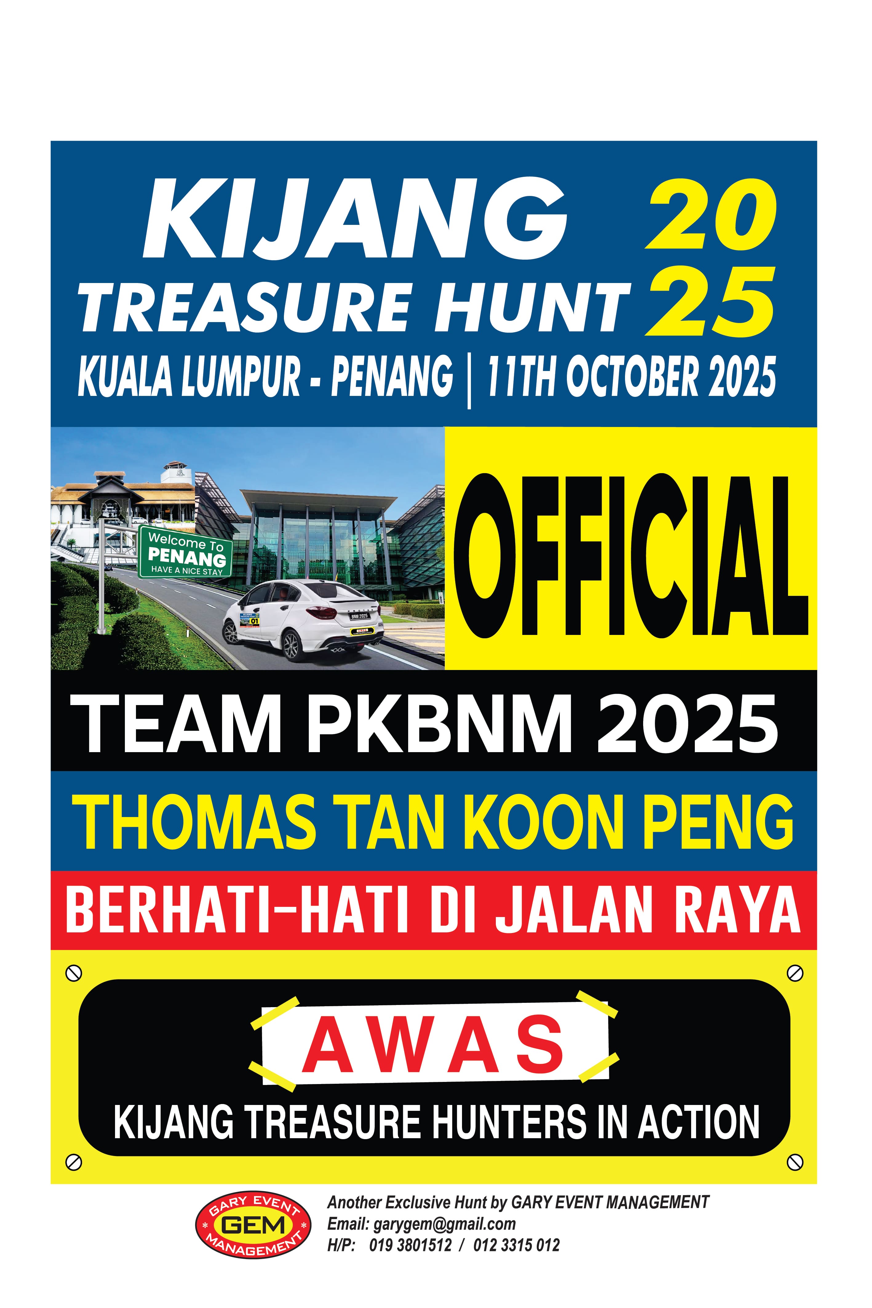 Kijang Treasure Hunt 2025 Kuala Lumpur Penang